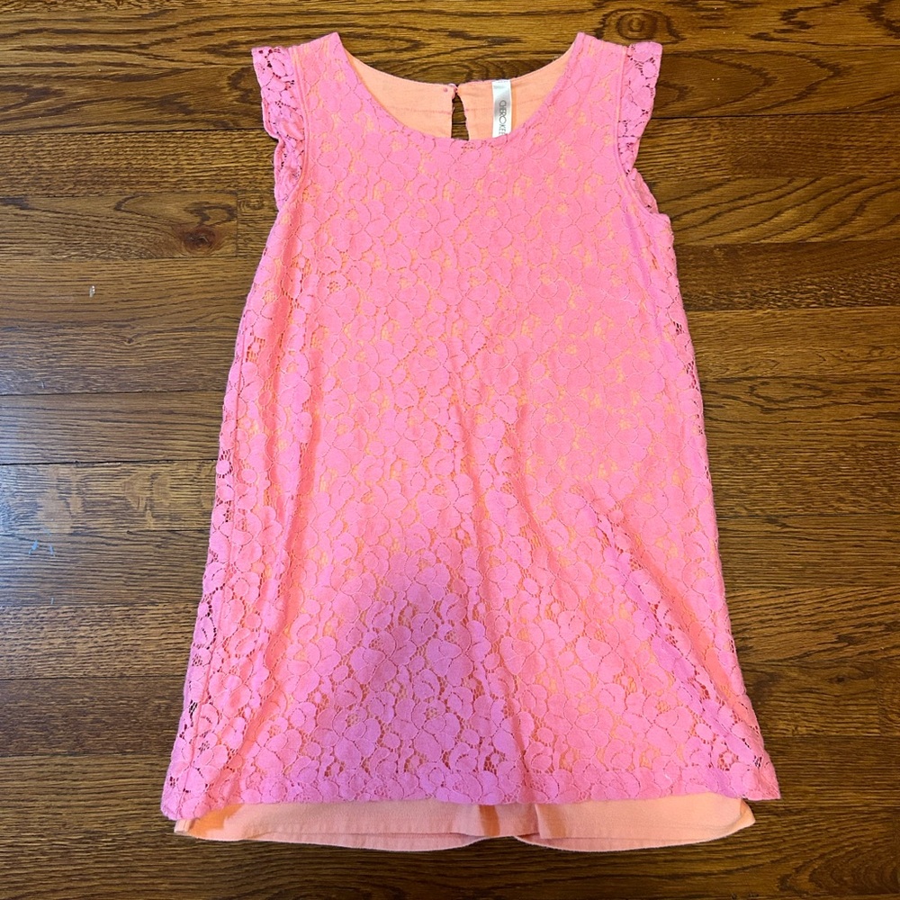 Pink and Orange Floral Dress